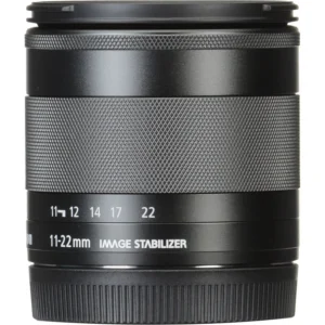 Объектив Canon EF-M 11-22mm f/4-5.6 IS STM, компактный зум-объектив для камер EOS с высоким качеством изображений.
