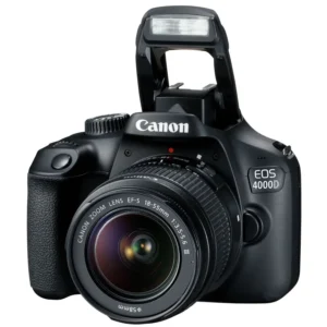 Фотоаппарат Canon EOS 4000D Kit 18-55mm DC III, полнокадровая камера с высоким качеством изображения и функцией записи видео.