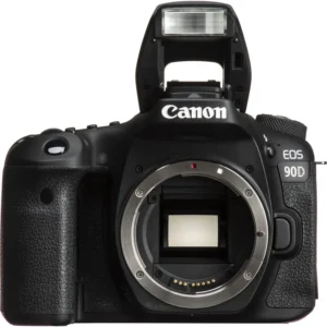 Фотоаппарат Canon EOS 90D, мощная цифровая зеркальная камера с разрешением 32.5 МП и возможностью записи видео в формате 4K.