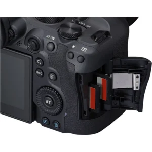 Фотоаппарат Canon EOS R6 Mark II, высококачественный и мощный, подходит для съемки фото и видео.