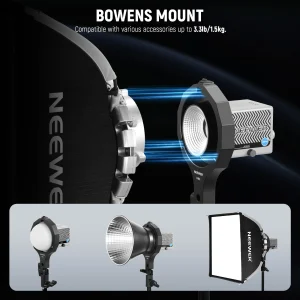 Alternative view of Neewer CHB1 Bowens Mount Adapter Holder for HS60B/HB60S Handheld Video Light
